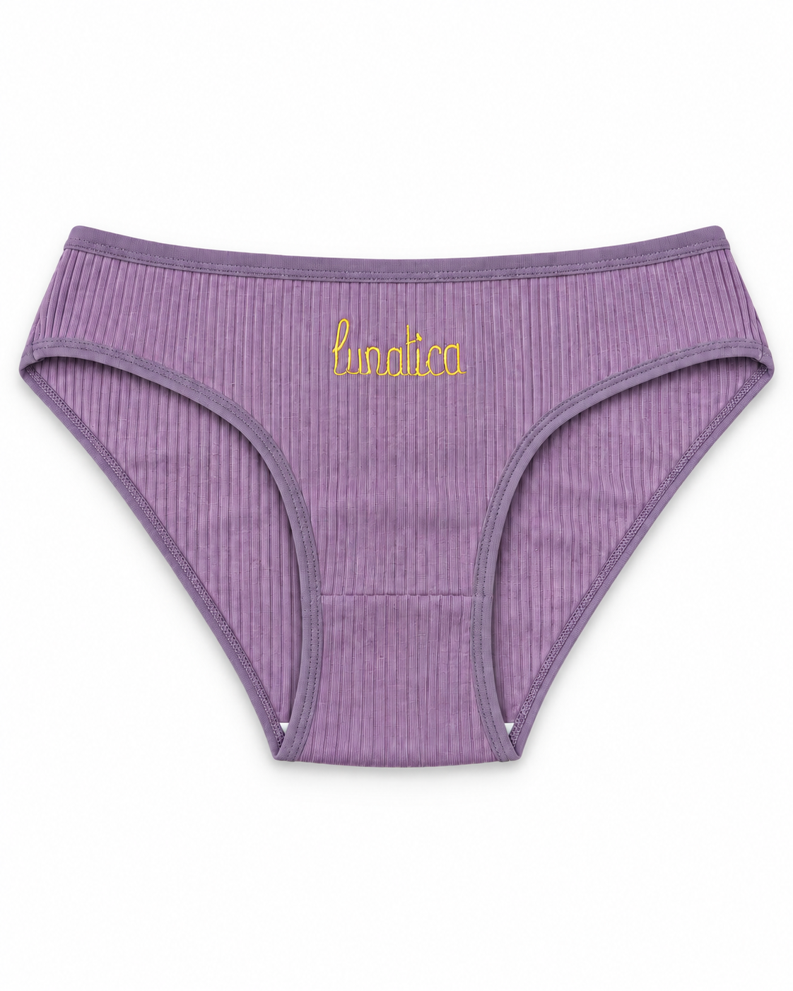 Mutanda a costine Lunatica viola — immagine e-commerce su sfondo bianco
