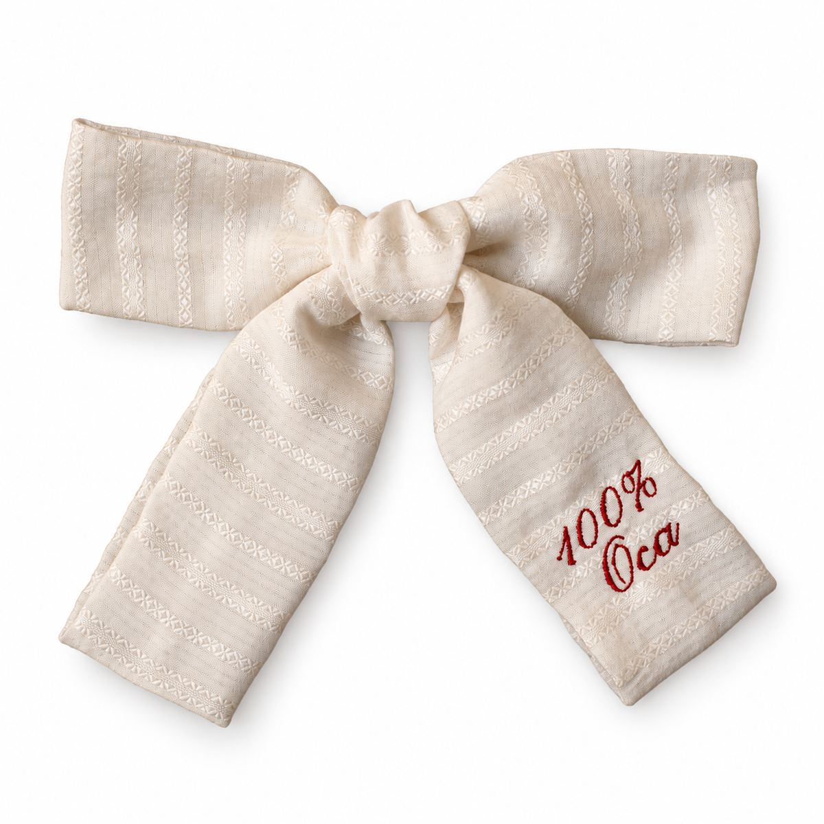 Fiocco Righine bianche — 100% Oca — fronte del pezzo unico