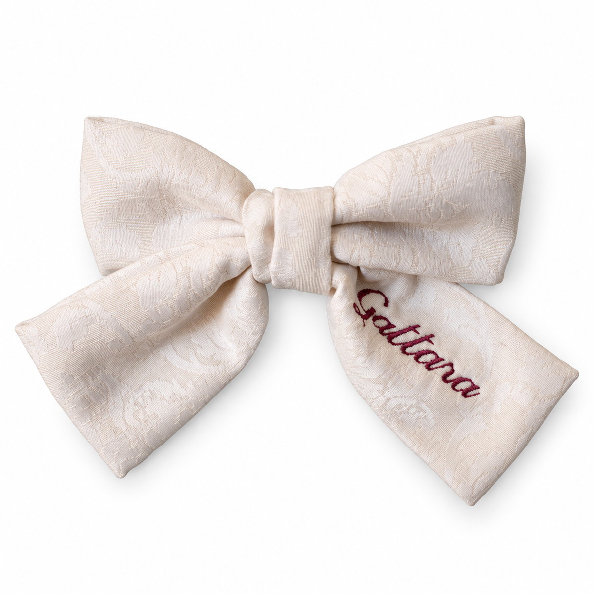 Fiocco Broccato bianco — Gattara — fronte del pezzo unico