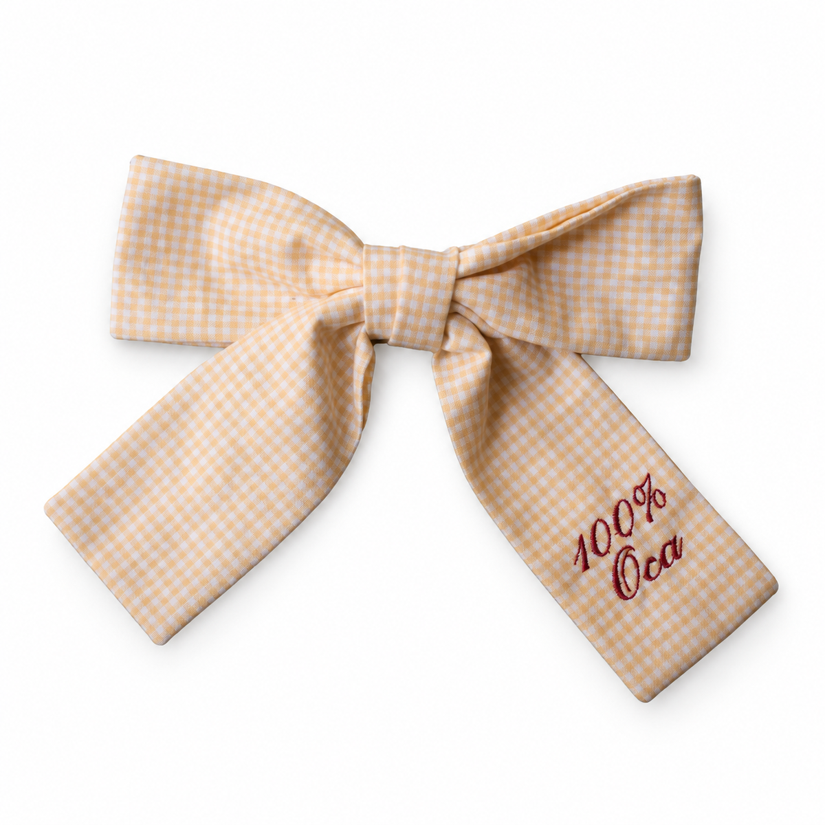 Fiocco Quadretti beige — 100% Oca — fronte del pezzo unico