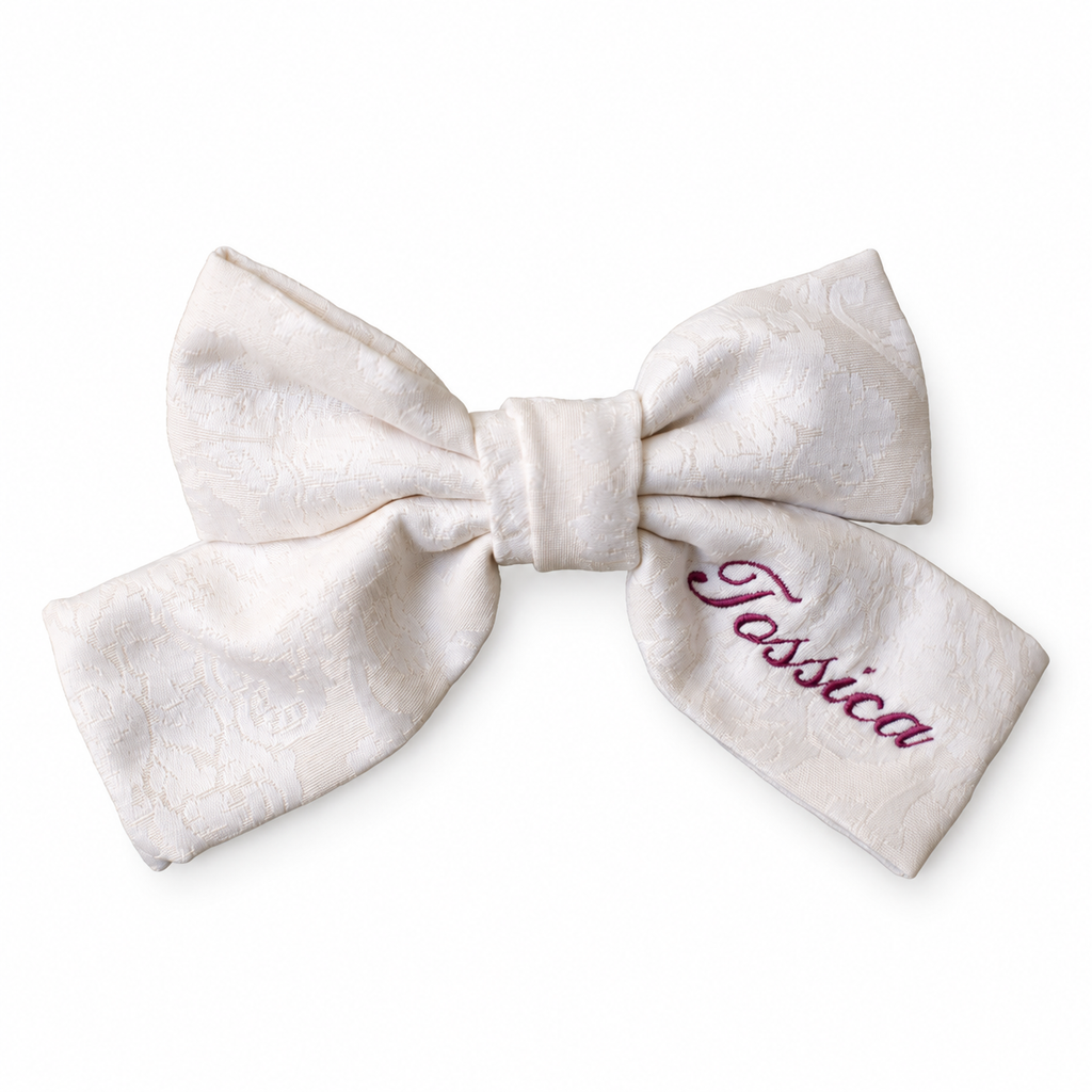 Fiocco Broccato bianco — Tossica — fronte del pezzo unico