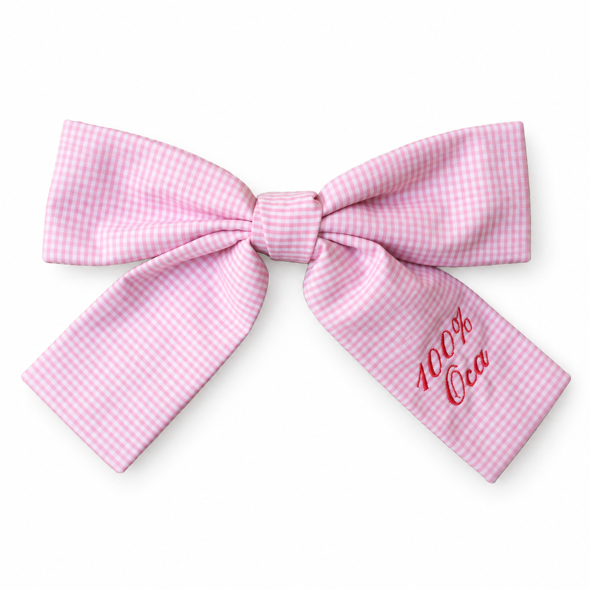 Fiocco Quadretti rosa — 100% Oca — fronte del pezzo unico